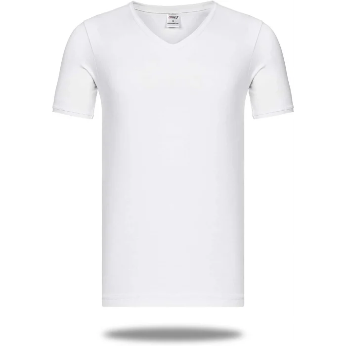 Star 206 Modal Yarım Kol V-Yaka T-Shirt Atlet