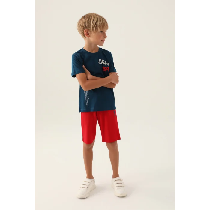 US Polo 1751-4 Erkek Çocuk Şort Takımı
