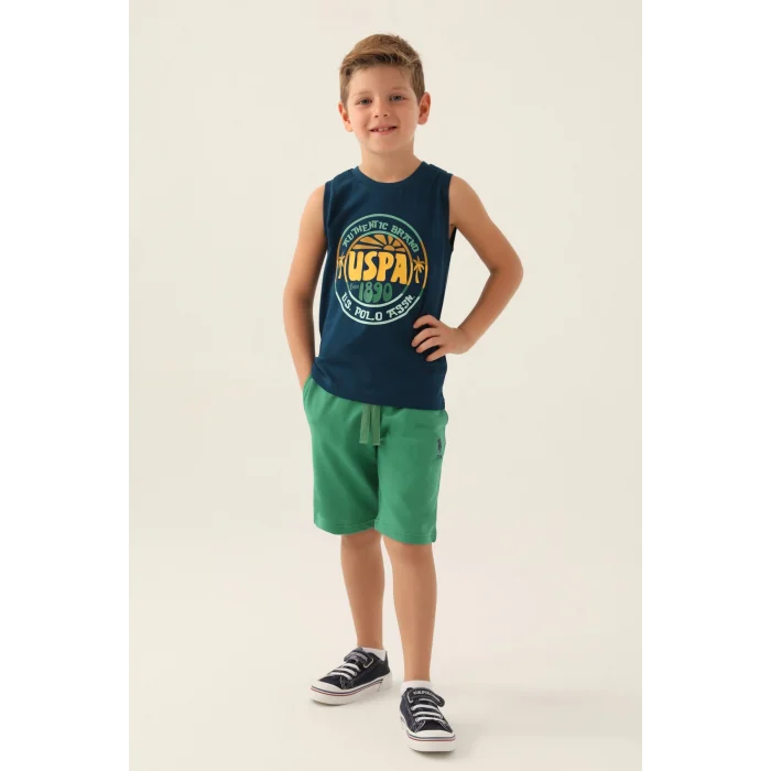 US Polo 1776-G Erkek Çocuk Şort Takımı