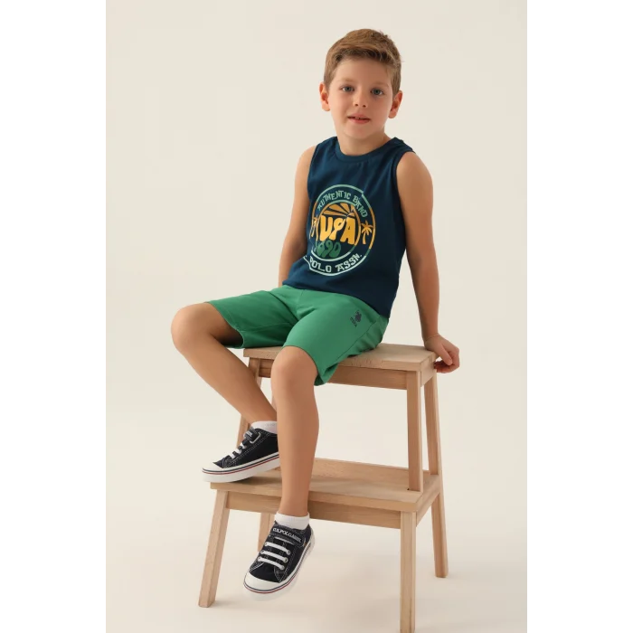 US Polo 1776-G Erkek Çocuk Şort Takımı