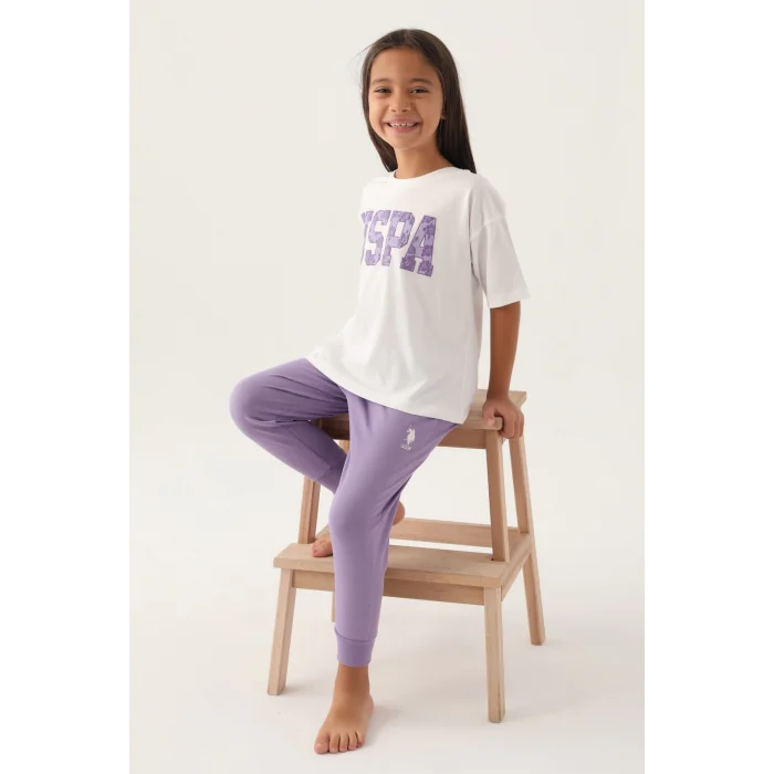 US Polo 1818-G Kız Çocuk Pijama Takım