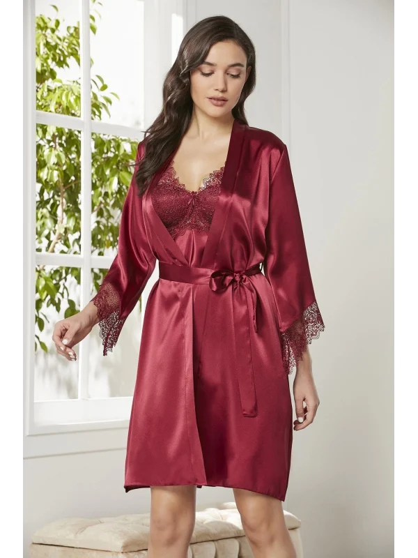 Pierre Cardin 6040 Kısa Gecelikli 6lı İpek Set
