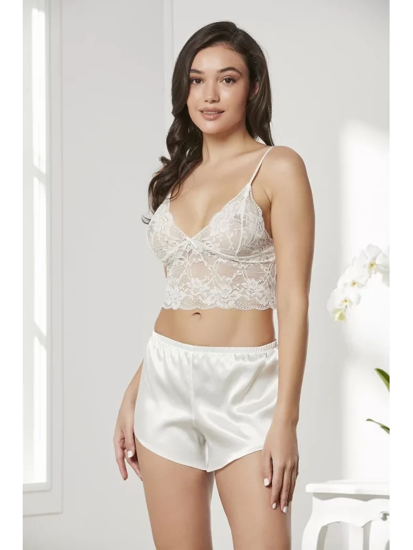 Pierre Cardin 7005 Sabahlıklı Şort Gecelik Takım