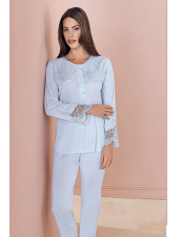 Espuar 757 Penye 3lü Sabahlık Pijama Takımı