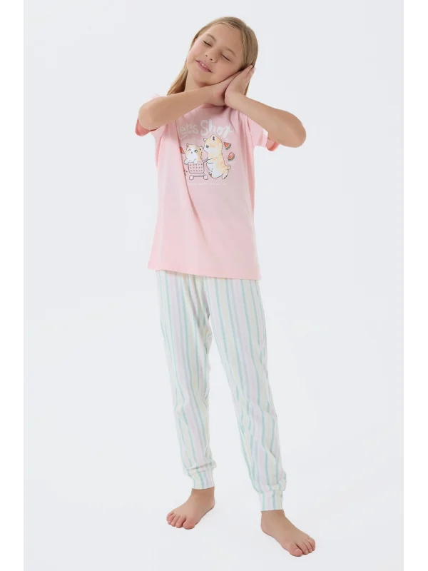 Arnetta 3571-2 Kız Çocuk Kısa Kol Pijama Takımı