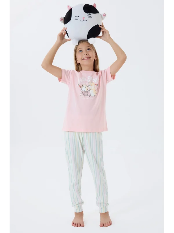 Arnetta 3571-2 Kız Çocuk Kısa Kol Pijama Takımı