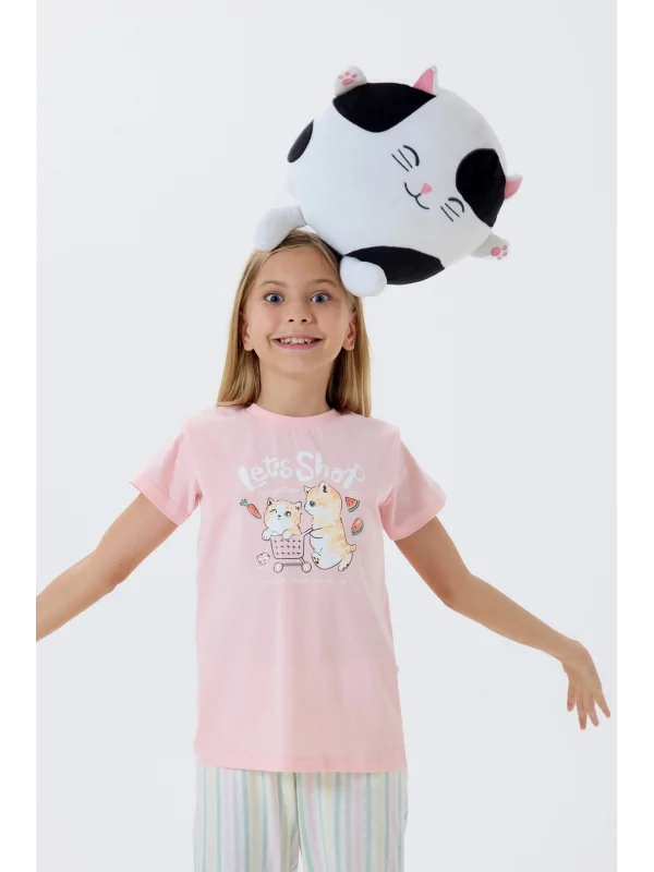 Arnetta 3571-2 Kız Çocuk Kısa Kol Pijama Takımı