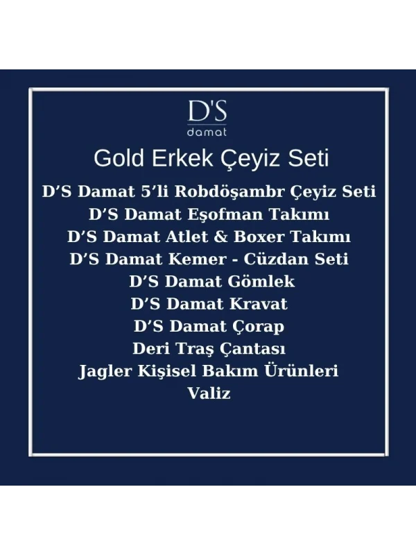 DS Damat 23 Parça Gold Erkek Çeyiz Seti Paketi