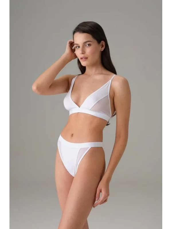Doreanse 7153 Kadın Tül Detaylı Yüksek Bel Slip