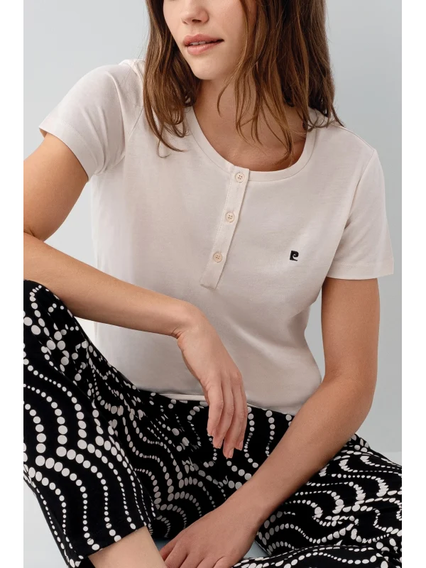 Pierre Cardin PC9165-X Kadın Kısa Kol Büyük Beden Pijama Takımı