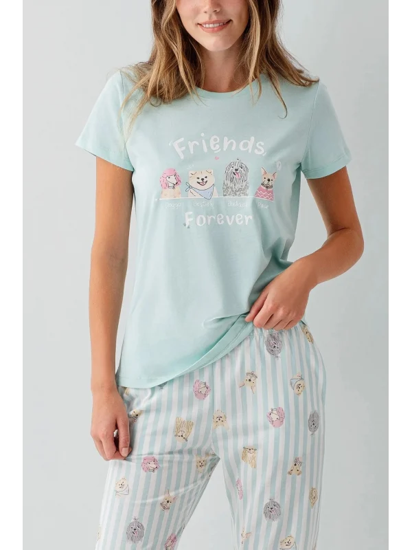 RolyPoly RP3810-S Kadın Kısa Kol Pijama Takımı