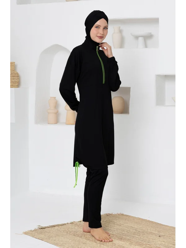 Rozamay 3120 Stacey Likralı Uzun Kollu Tesettür Mayo