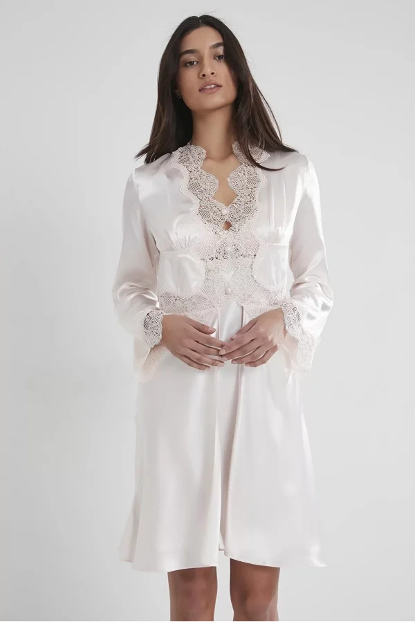 Pierre Cardin 6335 6lı Saten Gecelik Sabahlık Takım