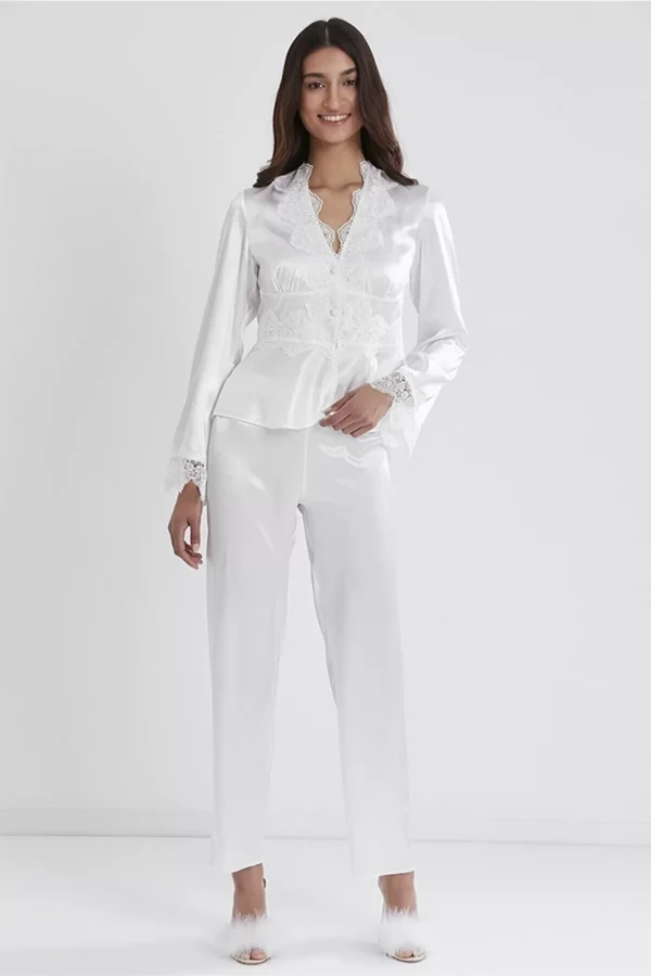 Pierre Cardin 6335 6lı Saten Gecelik Sabahlık Takım
