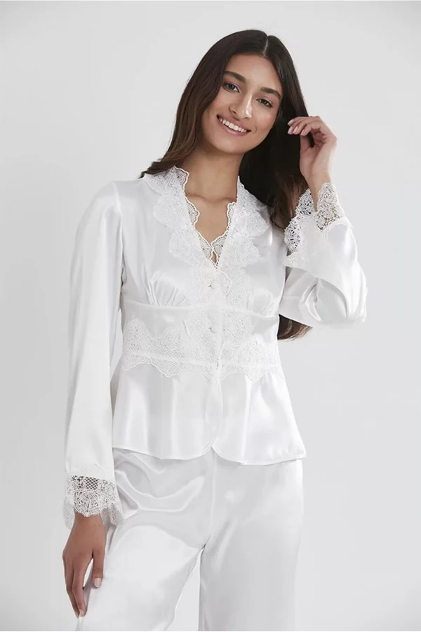 Pierre Cardin 6335 6lı Saten Gecelik Sabahlık Takım