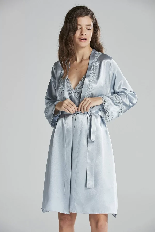 Pierre Cardin 6965 Bayan 6lı Saten Gecelik Sabahlık
