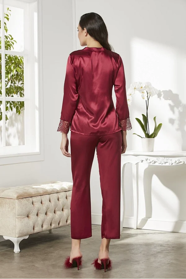 Pierre Cardin 6625 Kısa Gecelikli 6lı İpek Set