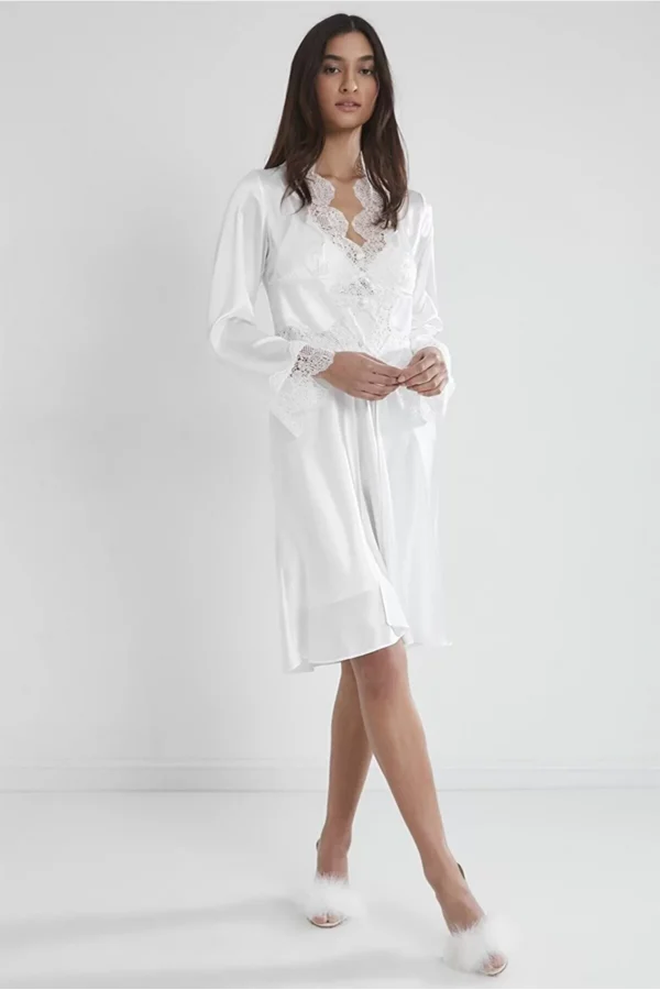 Pierre Cardin 6335 6lı Saten Gecelik Sabahlık Takım