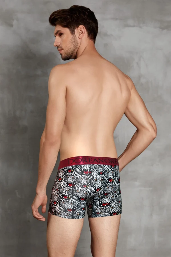 Doreanse 1812 Erkek Tiger Modal Çok Renkli Baskılı Torbalı Normal Paça Boxer
