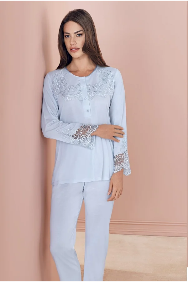 Espuar 757 Penye 3lü Sabahlık Pijama Takımı
