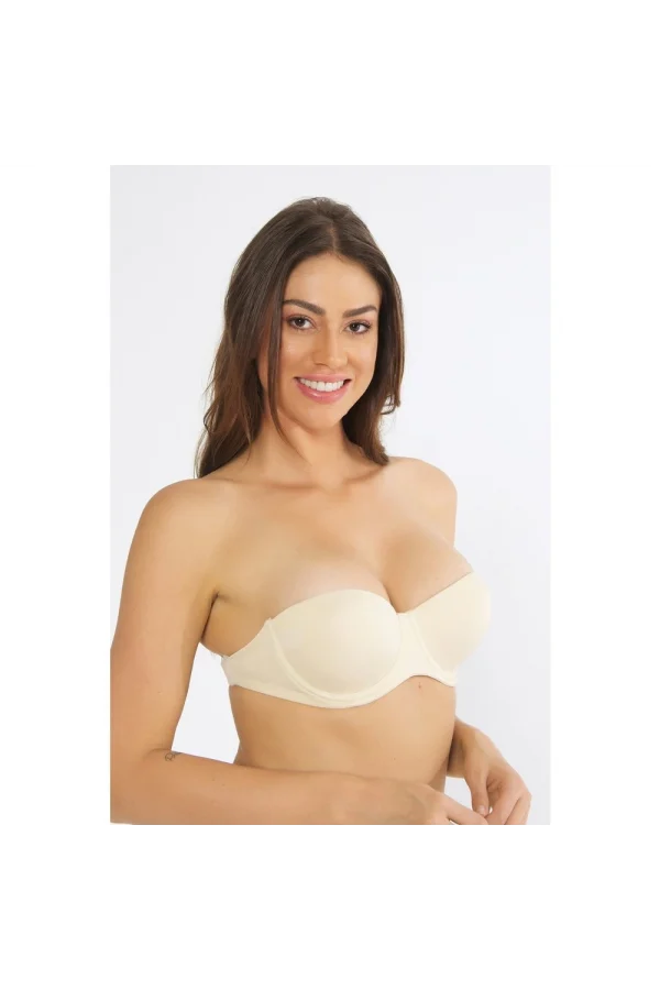 Nurteks 1505 Straplez Sırt Şeffaf Sütyen