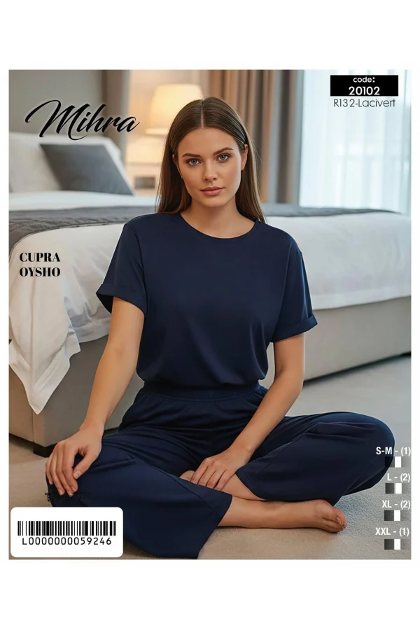 Mihra 20102 Kadın Oysho Kısa Kol Pijama Takımı