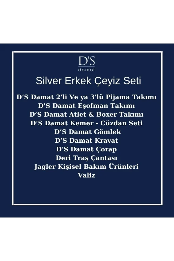 DS Damat 18 Parça Erkek Silver Çeyiz Paketi