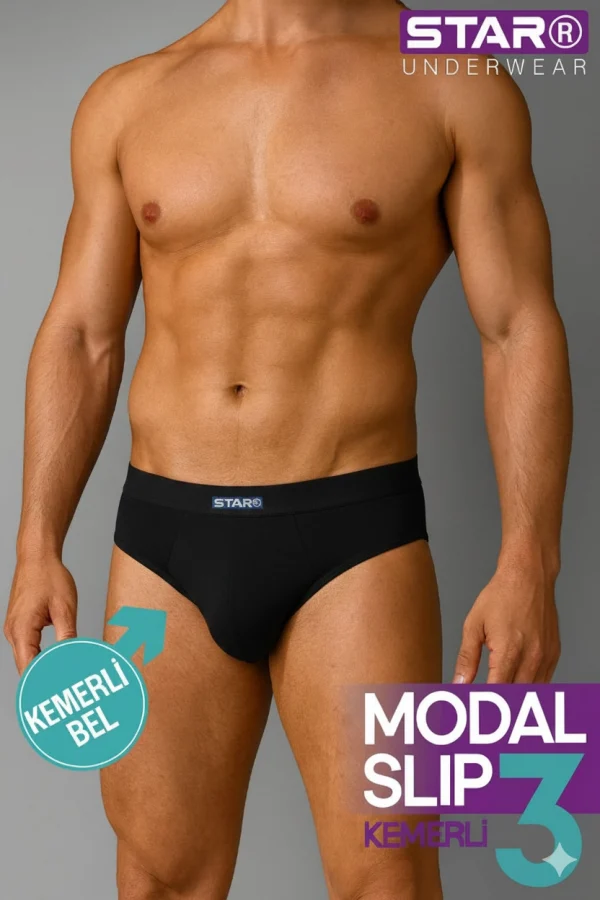 Star 109 Erkek 3lü Modal Slip