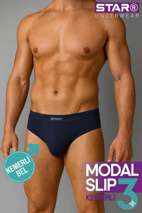 Star 109 Erkek 3lü Modal Slip