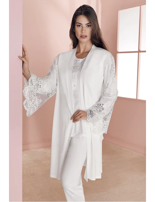 Espuar 757 Penye 3lü Sabahlık Pijama Takımı