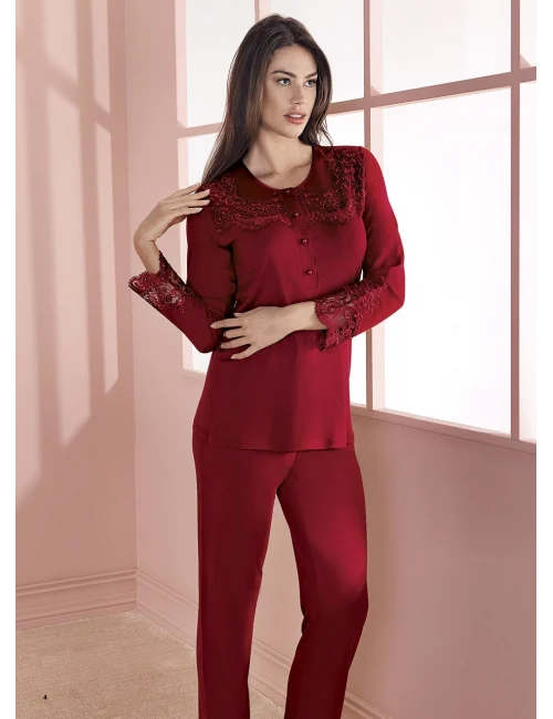 Espuar 757 Penye 3lü Sabahlık Pijama Takımı