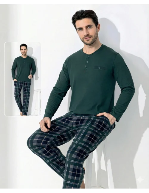 Boyraz 0692 Erkek Uzun Kol Penye Pijama Takımı