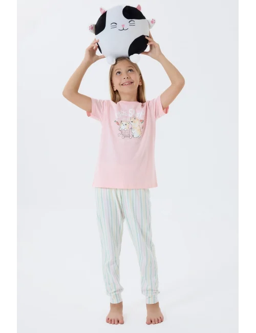 Arnetta 3571-2 Kız Çocuk Kısa Kol Pijama Takımı