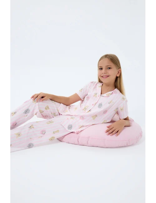 RolyPoly 3809-2 Kız Çocuk Kısa Kol Pijama Takımı