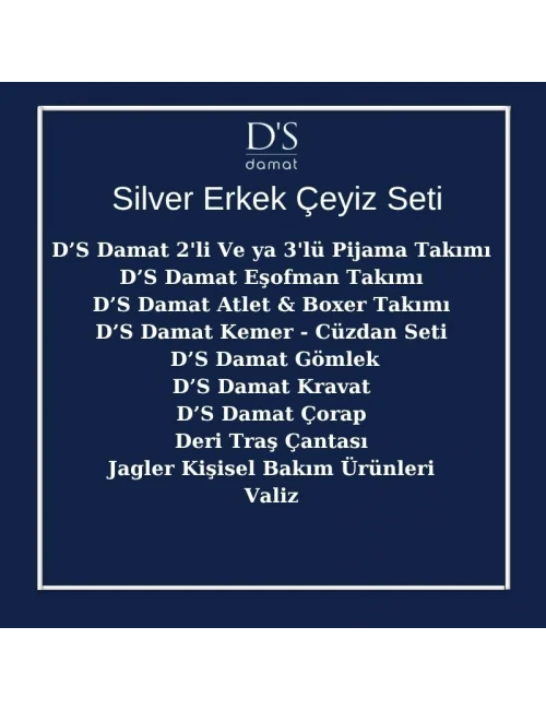 DS Damat 18 Parça Erkek Silver Çeyiz Paketi
