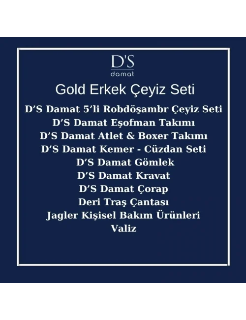 DS Damat 23 Parça Gold Erkek Çeyiz Seti Paketi