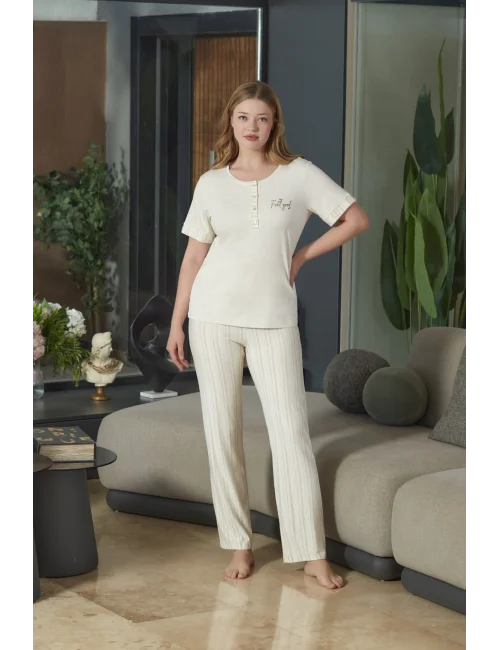 Aqua 26573 Kadın Kısa Kol Pijama Takımı