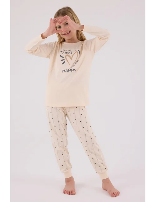 Arnetta 3434-2 Kız Çocuk Uzun Kol Pijama Takım