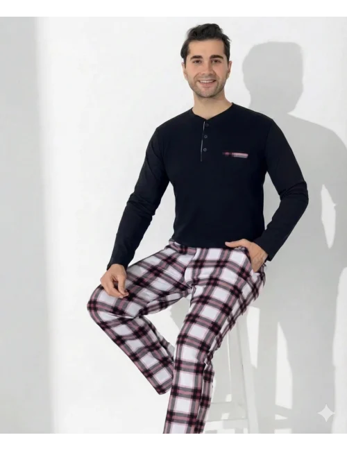 Boyraz 0401 Erkek Uzun Kol Pijama Takımı