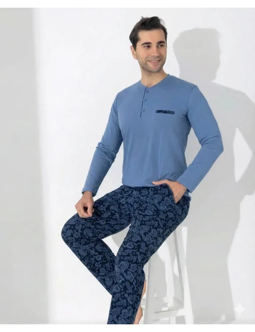 Boyraz 0403 Erkek Uzun Kol Pijama Takımı
