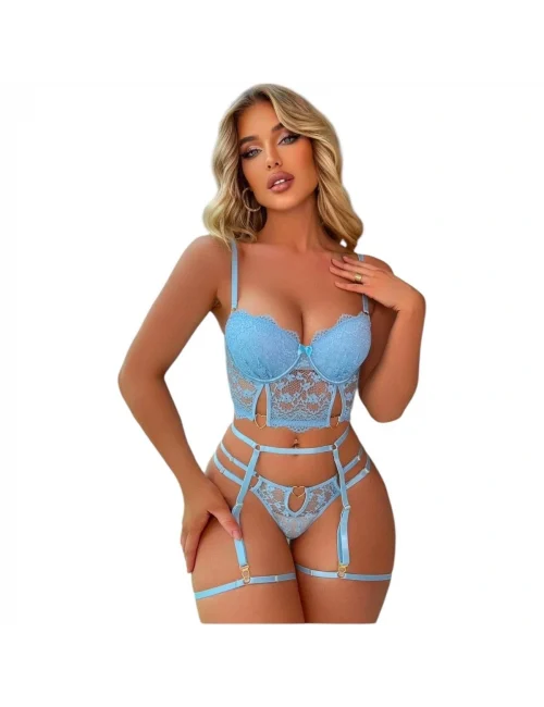 For Dreams 8406 Seksi Siyah Büstiyerli Takım