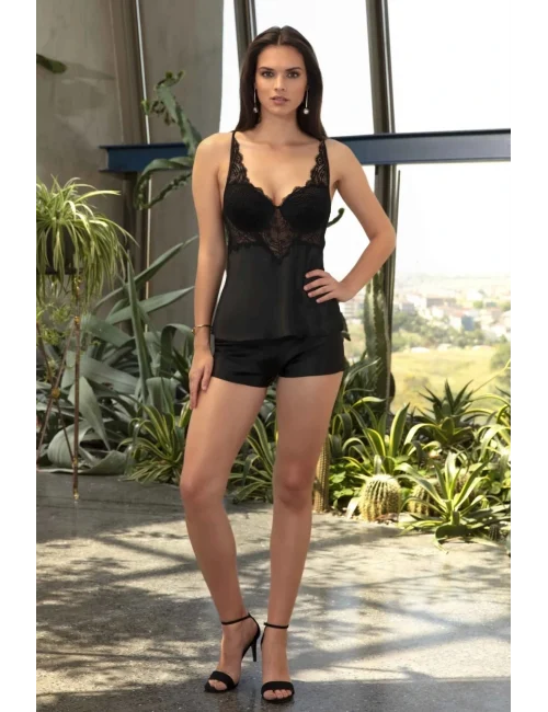 Nurteks 5521 Saten Şort Takım