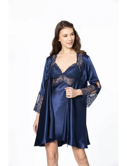 Pierre Cardin 6625 Kısa Gecelikli 6lı İpek Set