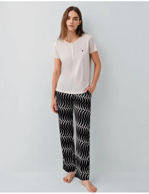 Pierre Cardin PC9165-S Kadın Kısa Kol Pijama Takımı