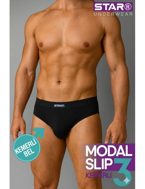 Star 109 Erkek 3lü Modal Slip