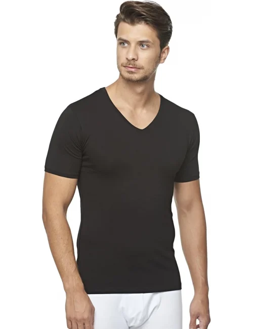 Star 206 Modal Yarım Kol V-Yaka T-Shirt Atlet