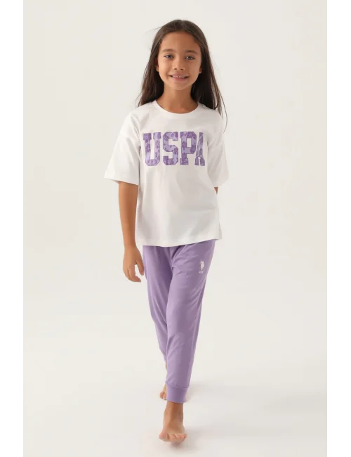 US Polo 1818-G Kız Çocuk Pijama Takım