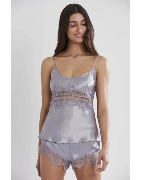 Pierre Cardin 2490 Bayan Sabahlıklı Saten Şort Takım