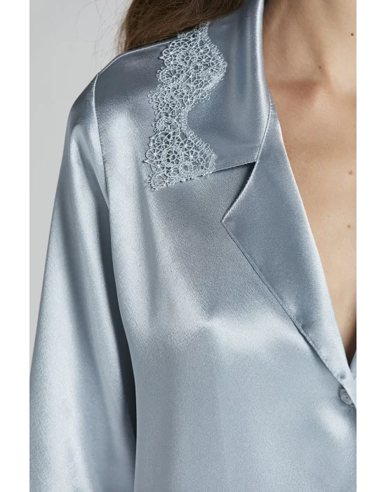 Pierre Cardin 6965 Bayan 6lı Saten Gecelik Sabahlık