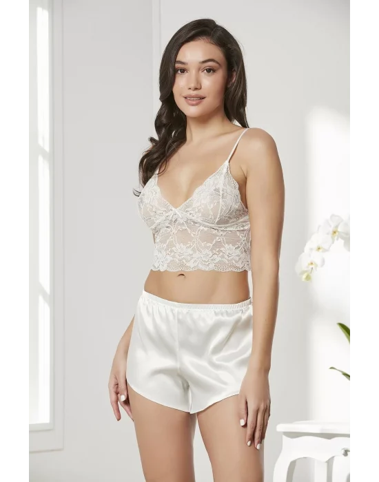 Pierre Cardin 7005 Sabahlıklı Şort Gecelik Takım